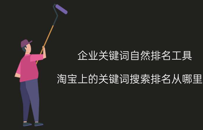 企业关键词自然排名工具 淘宝上的关键词搜索排名从哪里看？